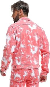 Chaqueta de Mezclilla Vintage para Hombre, Estilo Urbano, Elástica, Tejido Oscuro, 100% Algodón, Casual, Cierre de Botón, Impermeable y Transpirable - Product Image 4