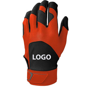 Custom Design Ambidextrous Baseball Batting Gloves <b>Hook</b> & Loop Closure Comfortable Lightweight Pakistan Made Leather Gloves - Product Image 2