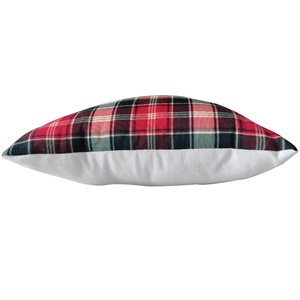 Wholesale Custom Print Rad And Black Checks with Brawn Line Cushion <b>Cover</b> Pillow Cases Embroidery Pillow Case - Product Image 4