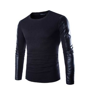 เสื้อสเวตเตอร์คอโอ แขนสั้น ผ้าเทอร์รี่ 100% ผ้าฝ้าย สำหรับฤดูหนาว แขนหนัง ปักโลโก้ได้ตามต้องการ ขายดี - Product Image 3