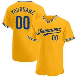 Wholesale Best Selling OMMIZ INDUSTRY Custom <b>Gold</b> Royal-White Authentic Baseball Jersey - Product Image 1