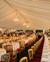 Chaise empilable dorée pour banquet d'hôtel, structure métallique, siège rembourré, chaise pour événements de mariage, chaise de conférence, chaise de fête, directement de l'usine