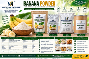 Poudre de banane Mukherjee Enterprise 100% naturelle, sans conservateurs, sans gluten, riche en vitamines, longue durée de conservation, smoothies, pâtisserie, bébé - Product Image 4