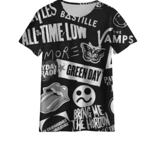 T-shirt Unisexe Personnalisé avec Logo Rock, Imprimé par Sublimation, Style Streetwear, Mode Décontractée d'Été, Qualité Supérieure, Fabrication OEM - Product Image 2