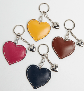 Porta Llaves de Cuero, Llavero de Cuero en Blanco, Color Marrón/Rosa/Gris/Blanco, Forma de Corazón, 4 Piezas, Porta Llaves para el Hogar - Product Image 6