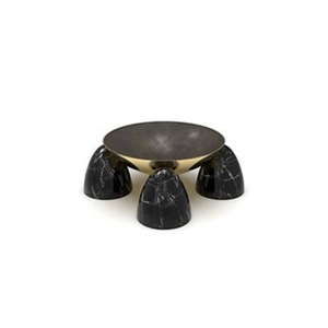 Handmade Wooden Serving Round Shape Bowl <b>Trays</b> With Gold Deer Legs Oriental Design For Gifting And Food Items Serving Supplies - Product Image 3