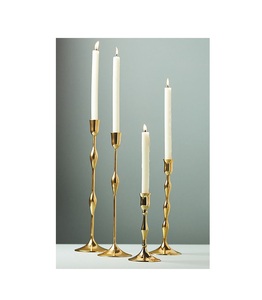 Modern Gold Metal Candle Holder Elegant Handmade Accent For Luxury Homes And Dining <b>Table</b> Decoration Purposes - Product Image 1