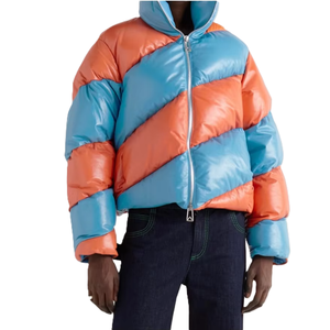 Veste matelassée pour enfants en cuir synthétique PU, OEM ODM, rembourrage épais, imperméable, respirante, fournisseur d'hiver - Product Image 3