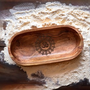 แกะสลักชามขนาดใหญ่สําหรับตกแต่งอินเดียตกแต่งบนโต๊ะสุขสันต์วันดีวาฬีบ้านอินเดีย Om - Product Image 6