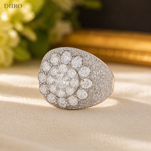 925 Sterling <b>Silver</b> Prong Setting Round Diamond Moissanite Hip Hop Wedding Iced <b>Ring</b> for <b>Men</b> - Product Image 3