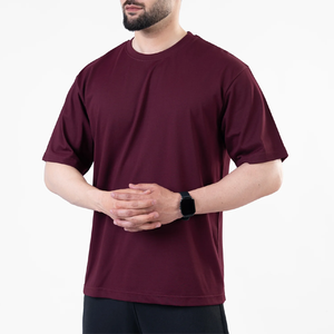 High Quality <b>Men</b> Casual Streetwear <b>T</b>-<b>Shirt</b> Fashionable Boxy Fit Mesh Custom Logo 100% <b>Poly</b> Oversized <b>T</b> <b>shirts</b> with puff printing - Product Image 4