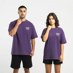 เสื้อยืดคอกลมโอเวอร์ไซส์คุณภาพสูงสำหรับผู้หญิงและผู้ชาย น้ำหนักเบา สีพื้น ปักลายได้ตามสั่ง รับผลิตแบบ OEM ODM ขายส่ง รับผลิตแบรนด์ส่วนตัว - Product Image 3