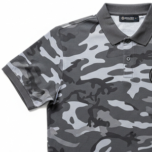 Vente en gros fabricant : Haut de golf d'été respirant pour homme en toile de polyester et coton unie, personnalisable avec impression de logo de marque - Product Image 2