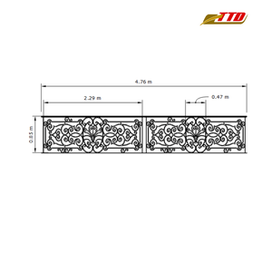 Garde-corps de luxe en fer fabriqué au Vietnam pour la décoration intérieure de grands balcons - Product Image 4