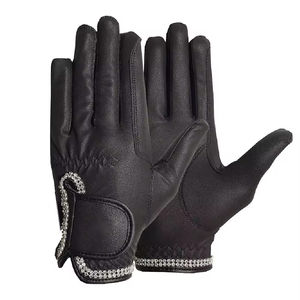 Gants d'équitation en cuir respirant pour hommes, logo et taille personnalisés, durables, antidérapants, imperméables - Product Image 1