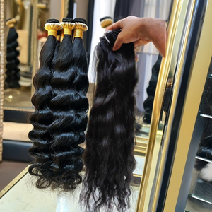 Extension de cheveux à double trame à la machine. Tissage de cheveux bruts doux et lisse d'un donneur. Meilleure vente sans perte de cheveux tissage d'Inde - Product Image 6