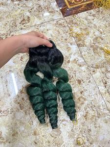 Vente en gros Qualité Grade 12a Vietnamien Vague lâche Paquets de cheveux humains Cuticule aligné Vague lâche Cheveux Couleur Verte Bundles - Product Image 6