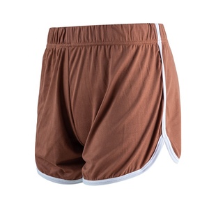 Shorts de sport et de yoga pour femmes, coupe ajustée, motif colorblock, avec cordon de serrage à la taille et bordure en dentelle, 100% polyester, vente en gros sur mesure - Product Image 6