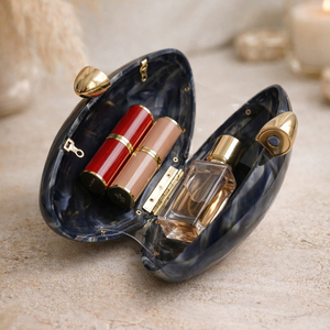Elegante Bolso de Mano de Acrílico Negro con Forma Ovalada, Bolso de Noche Elegante para Mujer, para Ocasiones Especiales - Product Image 2