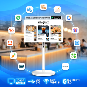 <span class=keywords><strong>Monitor</strong></span> Portátil Inteligente de <span class=keywords><strong>27</strong></span>"-32" con Pantalla Táctil Android 13/15 4+64GB Recargable Blanco LCD Señalización Digital para Uso Comercial - Product Image 4