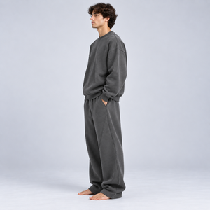 <b>Men</b> Oversized Casual Sweatsuit Two Piece Set Soft Fleece Hoodie and Jogger Pants Relaxed Fit Streetwear Tracksuit Comfortable - Product Image 3