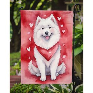 Samoyède My Valentine Garden Flag Boîte aux lettres multicolore Bannière décorative de jardin pour les œuvres d'art de patio et les parterres de fleurs pour les enseignes de cour et de pelouse - Product Image 3