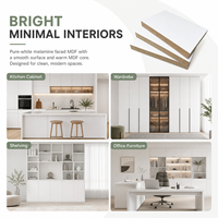 Panneau MDF mélaminé Jinbase Champagne Gold, haute brillance, imperméable, ignifuge, moderne, première qualité, grain de bois soyeux, pour la vente au détail