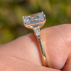 IGI Certified Emerald Lab Grown Diamond Engagement <b>Ring</b> Wedding <b>Ring</b> 3.65Carat Yellow <b>Gold</b> <b>14k</b> Party Gift Jewelry - Product Image 2