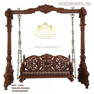 ดิไซเนอร์ทันสมัยแกะสลักด้วยมือไม้สักจูลาสวิงพื้นที่นั่งเล่นในร่มตกแต่งงานแต่งงานงานฝีมือจากศิลปิน USA - Product Image 3