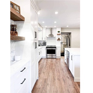 Mueble de Cocina Blanco con Panel Plano y Mesa de Isla, Venta al por Mayor de Unidades de Gabinetes de Cocina OEM CANA, Gabinetes de Cocina de Alta Gama con Forma Especial - Product Image 6