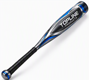 Bate de béisbol Topline Products de 28 pulgadas con barril de 2.5 pulgadas, ligero, de una pieza, color azul plateado, para jugadores de nivel profesional. - Product Image 3