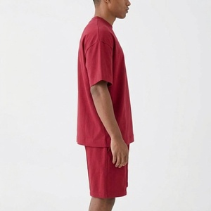 Ensemble 2 pièces décontracté pour homme : T-shirt uni respirant en coton et polyester imprimé, idéal pour le fitness et la course, haute qualité, style urbain estival - Product Image 3