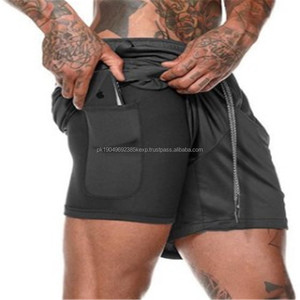 Pantalones cortos de playa de secado rápido para entrenamiento físico de doble capa de talla grande para hombre de alta calidad al por mayor - Product Image 6