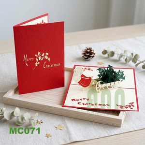 ANN HADICRAFT Custom Laser Cut 3D Japandi Style Angel Santa Christmas Greeting Cards Handmade Embossed Offset Printed <b>Paper</b> - Product Image 2