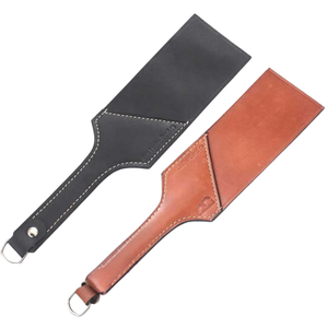 Pala de cuero auténtico de vaca con correa para la muñeca para un manejo seguro - Product Image 4