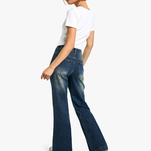 Pantalon en jean pour femme à prix abordable, idéal pour l'extérieur, style décontracté, fabrication professionnelle, nouveau modèle élégant avec strass - Product Image 4