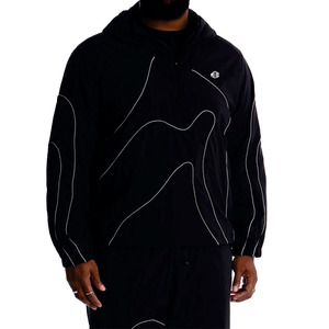 Custom <b>Reflective</b> Line Windbreaker <b>Jackets</b> Lightweight Hooded Streetwear <b>Jacket</b> <b>Men</b> Outdoor Training Running <b>jacket</b> for <b>men</b> OEM - Product Image 2