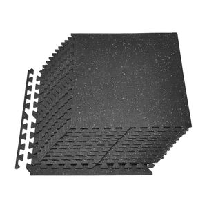 Set di 24 Tappetini Puzzle in Schiuma EVA ad Alta Densità 24 X 24 X 0,4 cm, Pavimentazione Protettiva Interconnessa in Gomma Morbida per Fitness - Product Image 1