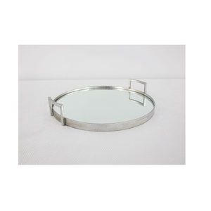 Modern <b>Glass</b> Serving <b>Tray</b> For Living Room Coffee Table Decorative Beverage Presentation Guest Entertaining - Product Image 1