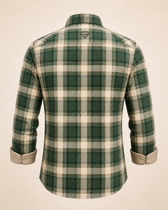 Camisa de Franela a Cuadros Verde de Primera Calidad, Fabricada a Medida, Manga Larga, de Algodón, con Botones, para Hombre, Informal, de Alta Calidad - Product Image 5