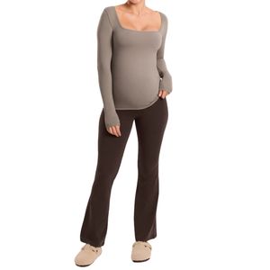 Body de Maternidad Personalizado al por Mayor para Mujer, Top sin Mangas con Cuello Redondo, Elástico, para Embarazo y Yoga - Product Image 5