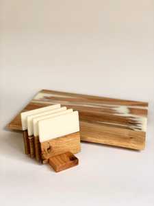 luxury Acacia Wood Resin Coaster <b>Set</b> Handmade Beverage Coasters <b>for</b> <b>Dining</b> <b>Table</b>, Coffee <b>Table</b>, Home Bar & Kitchen Decor - Product Image 4