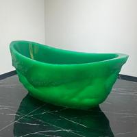 Baignoire autoportante en résine de design moderne, écologique, de luxe, multicolore, en surface solide, pour hôtel, YUJIE 1,8 m