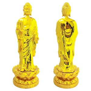 Statue de bouddha personnalisée trophée d'artisanat en métal plaqué or prix spirituel pour les réalisations et décor zen prix de sculpture bouddhiste - Product Image 6
