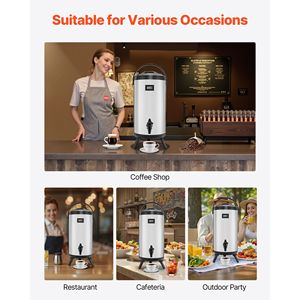 Torre per Birra in Acciaio Inox Isolata da 9,2L con Display della Temperatura e Rubinetto per Bevande Calde - Product Image 6