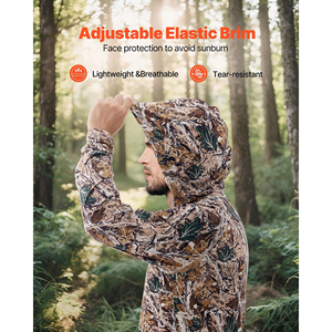 Sweat-shirt à capuche camouflage personnalisé pour homme, taille moyenne, évacuation de l'humidité, respirant, séchage rapide, idéal pour la randonnée printanière 2026 - Product Image 5