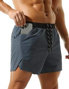 Shorts de sport pour homme de qualité supérieure, séchage rapide, pour la musculation, avec poches zippées - Product Image 6
