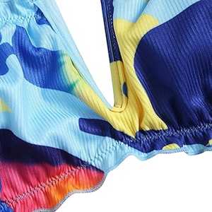 Ensemble de bikini sublimé pour femme, nouvelle collection, couture soignée, logo/couleurs personnalisées, anti-rides, respirant, qualité supérieure. - Product Image 4