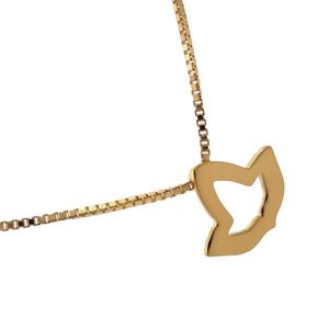 Collier en or vermeil 14 carats extra fin avec pendentif en forme de lierre, élégant collier chaîne dorée, bijoux minimalistes tendance - Product Image 4