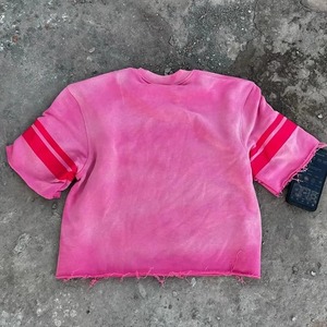 เสื้อยืดโอเวอร์ไซส์ทรงใหญ่พิเศษ ผ้าหนัก 240 กรัม ขอบดิบ ไม่ผ่านการซัก พร้อมปกคอริบ ทรงบ็อกซี่ ผ้าฝ้าย 100% สไตล์ไฮสตรีท - Product Image 3